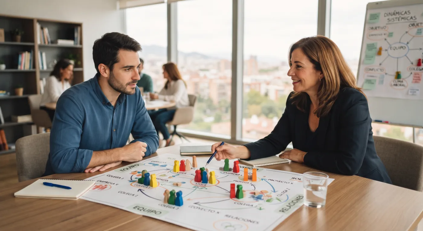 Mentoría sistémica con figuras Playmobil para una empresa